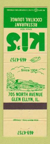 Matchbook Cover - Ki's Restaurant Glen Ellyn IL