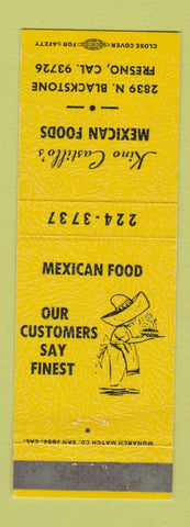 Matchbook Cover - Kino Castillo's Mexican Restaurant Fresno CA