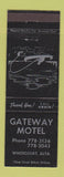 Matchbook Cover - Gateway Motel Whitecourt AB