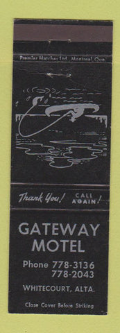 Matchbook Cover - Gateway Motel Whitecourt AB