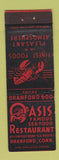 Matchbook Cover - Oasis Seafood Restaurant Branford CT Federal