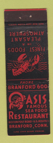 Matchbook Cover - Oasis Seafood Restaurant Branford CT Federal