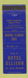 Matchbook Cover - Hotel Allison IA