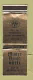 Matchbook Cover - Mister David Motel Batavia NY WEAR