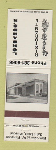 Matchbook Cover - Lombardo's Ristorante St Louis MO