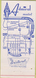 Matchbook Cover - Admiral Motel Kansas City MO 30 Strike