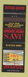 Matchbook Cover - Jay's Seafood Restaurant Dayton OH