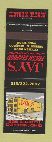 Matchbook Cover - Jay's Seafood Restaurant Dayton OH