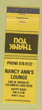 Matchbook Cover - Nancy Ann's Lounge Columbus OH