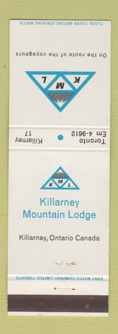 Matchbook Cover - Killarney Mountain Lodge ON