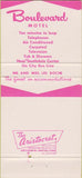 Matchbook Cover - Motel Boulevard Minneapolis MN 30 Strike