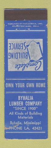 Matchbook Cover - Byhalia Lumber Company MS MERCHANTS