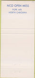 Matchbook Cover - US Air Force Pope AFB North Carolina NC 30 Strike
