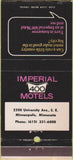 Matchbook Cover - Imperial 400 Motel Minneapolis MN 30 Strike