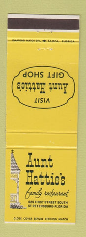 Matchbook Cover - Aunt Hattie's Family Restaurant St Petersburg FL