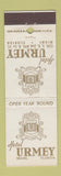 Matchbook Cover - Hotel Urmey Miami FL