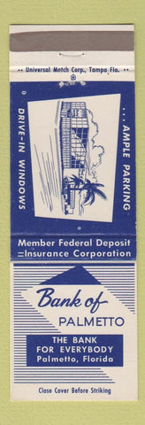 Matchbook Cover - Bank of Palmetto FL