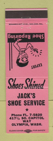 Matchbook Cover - Jack's Shoe Store Olympia WA