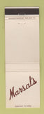 Matchbook Cover - Marsal's Restaurant South Gate CA