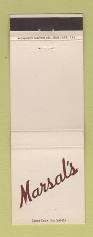 Matchbook Cover - Marsal's Restaurant South Gate CA