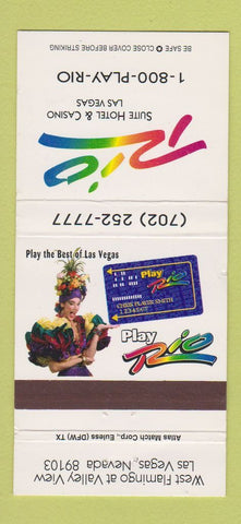 Matchbook Cover - Rio Hotel Casino Las Vegas NV girlie 30 Strike