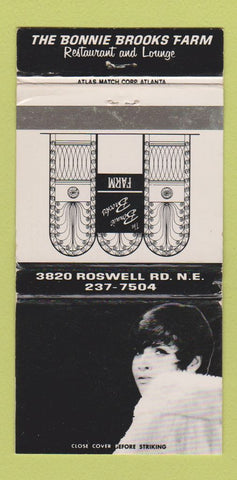 Matchbook Cover - Bonnie Brooks Farm Atlanta GA girlie WEAR 30 Strike