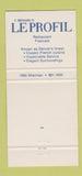 Matchbook Cover - Le Profil Denver Colorado girlie 30 Strike