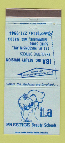 Matchbook Cover - Prestige Beauty School Salon Milwaukee WI girlie 30 Strike