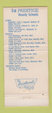 Matchbook Cover - Prestige Beauty School Salon Milwaukee WI girlie 30 Strike