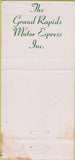Matchbook Cover - Grand Rapids Motor Express trucking MI WEAR 30 Strike