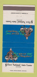 Matchbook Cover - First National Auto Loans Newark OH girlie 1969 30 Strike