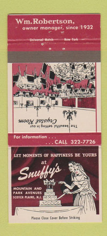 Matchbook Cover - Snuffy's Scotch Plains NJ girlie 30 Strike