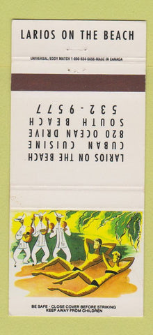 Matchbook Cover - Larios on the Beach Miami FL 30 Strike