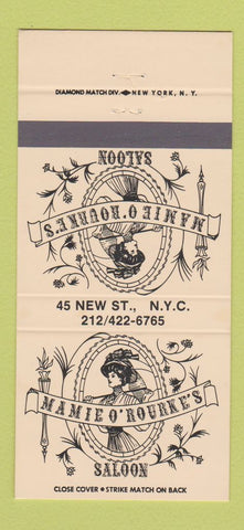 Matchbook Cover - Mamie O'Rourke's Saloon New York City girlie 30 Strike