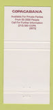 Matchbook Cover - Copacabana New York City girlie 30 Strike