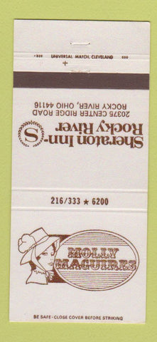Matchbook Cover - Sheraton Inn Rocky River OH Molly Maguires girlie 30 Strike