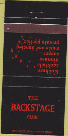 Matchbook Cover - The Backstage Club Phoenix AZ 30 Strike