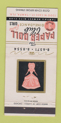 Matchbook Cover - Paper Doll Club Tampa FL girlie WEAR 30 Strike