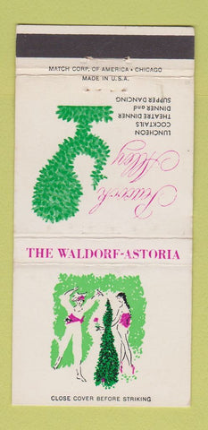 Matchbook Cover - Waldorf Astoria Hotel New York City WEAR 30 Strike