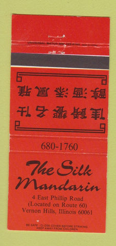Matchbook Cover - The Silk Mandarin Vernon Hills IL Chinese 30 Strike