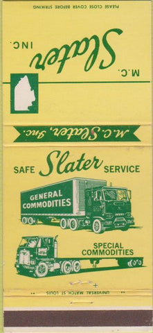 Matchbook Cover - Slater Trucking Inc Granite City IL 30 Strike