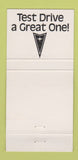 Matchbook Cover Lewis Chevrolet Pontiac Sweetwater TN Berkshire Green 30 Strike