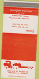 Matchbook Cover - Trucking Portland OR 30 Strike