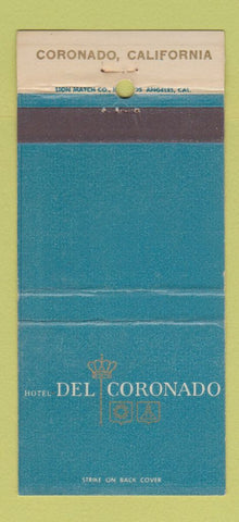 Matchbook Cover - Hotel Del Coronado CA 30 Strike