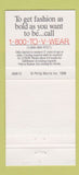 Matchbook Cover - Virginia Slims Cigarettes girlie 1996 30 Strike