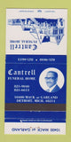 Matchbook Cover - Cantrell Funeral Home Detroit MI 30 Strike