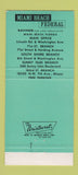 Matchbook Cover - Miami Beach Federal Savings Loan FL 30 Strike