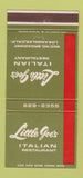 Matchbook Cover - Little Joe's Italian Restaurant Los Angeles CA 30 Strike