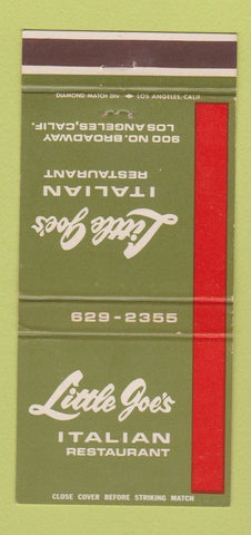 Matchbook Cover - Little Joe's Italian Restaurant Los Angeles CA 30 Strike