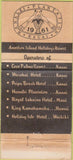Matchbook Cover - Hanalei Plantation Kauai HI 1961 30 Strike